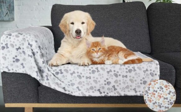 Plaid Doggy - Hond & Kat - 100 cm x 75 cm