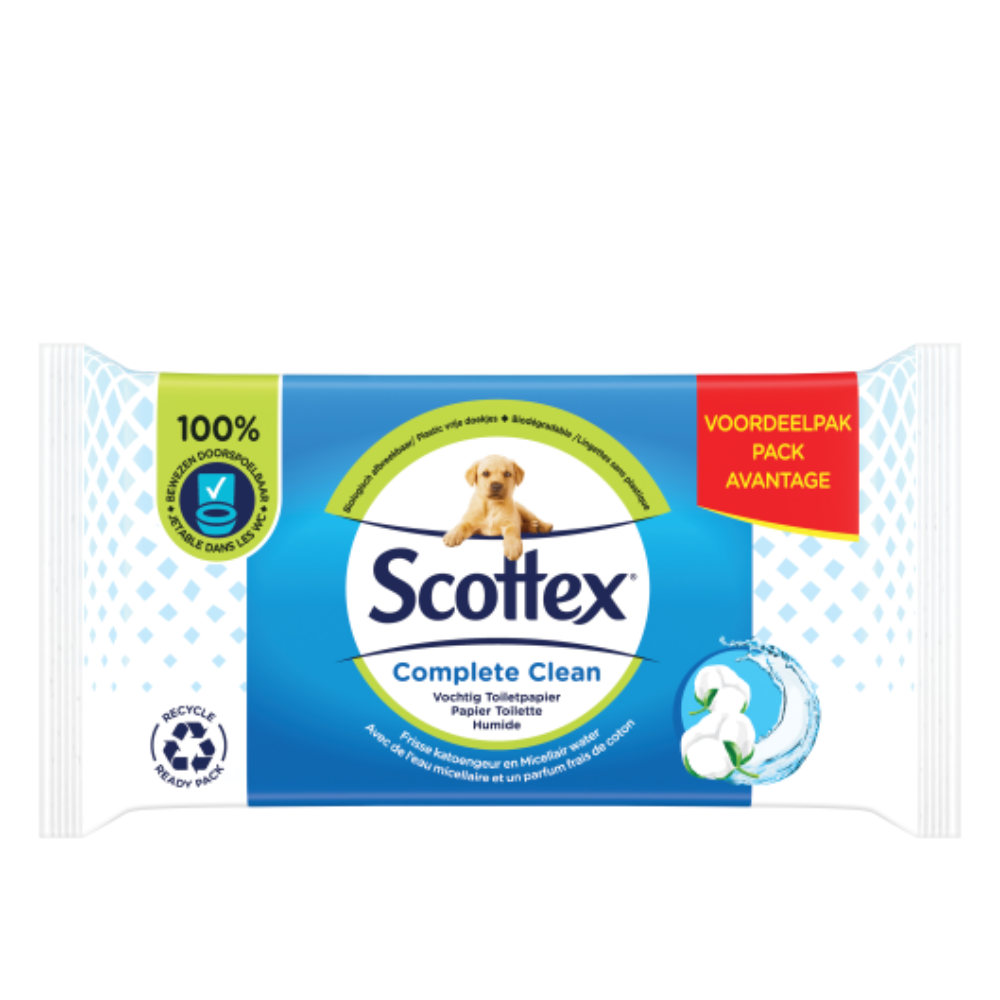 Scottex Fresh Vochtig Toiletpapier - 56 doekjes