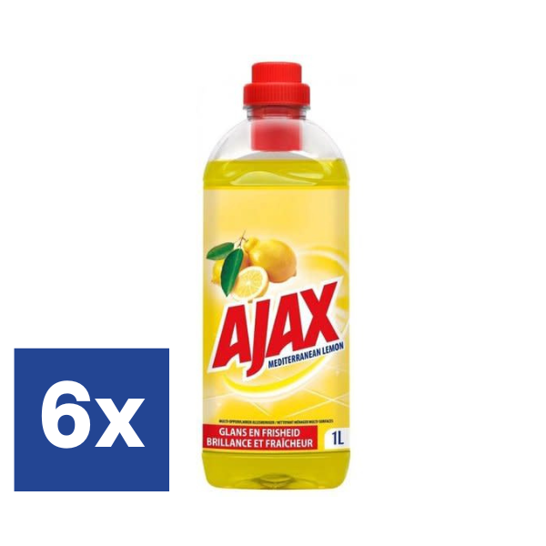Ajax Mediterranean Limoen Allesreiniger -  6 X 1 l