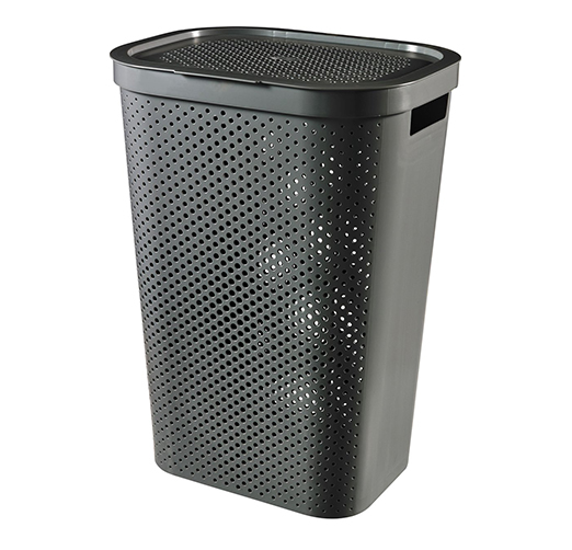 Curver Wasmand Infinity Recycled Dots - 60 L - Antraciet