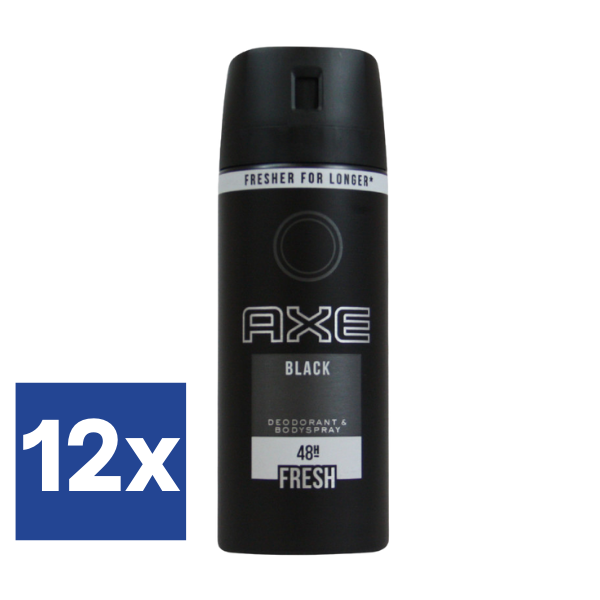 Axe Black Bodyspray Deodorant (voordeelverpakking) - 12 x 150 ml 