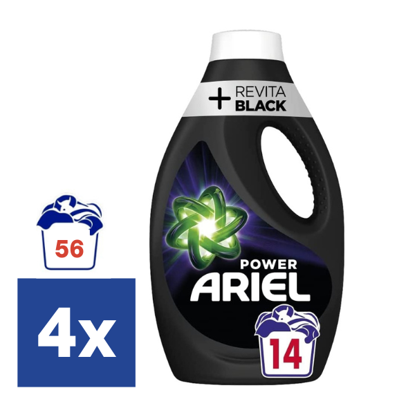 Ariel Revita Black Vloeibaar Wasmiddel - 4 x 770 ml 