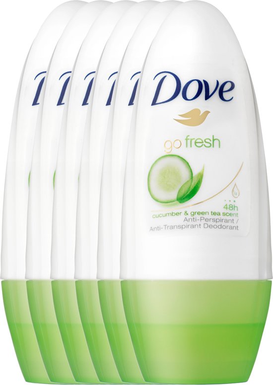 Dove Roll-On Deodorant Go Fresh Cucumber & Green Tea - 6 x 50 ml