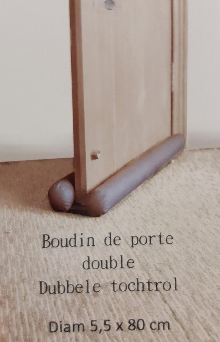Dubbele Tochtrol - Tochtstopper - 80 cm - Taupe
