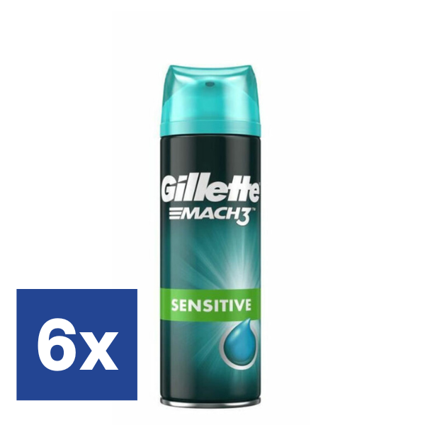 Gillette Mach3 Sensitive Scheergel - 6 x 200 ml