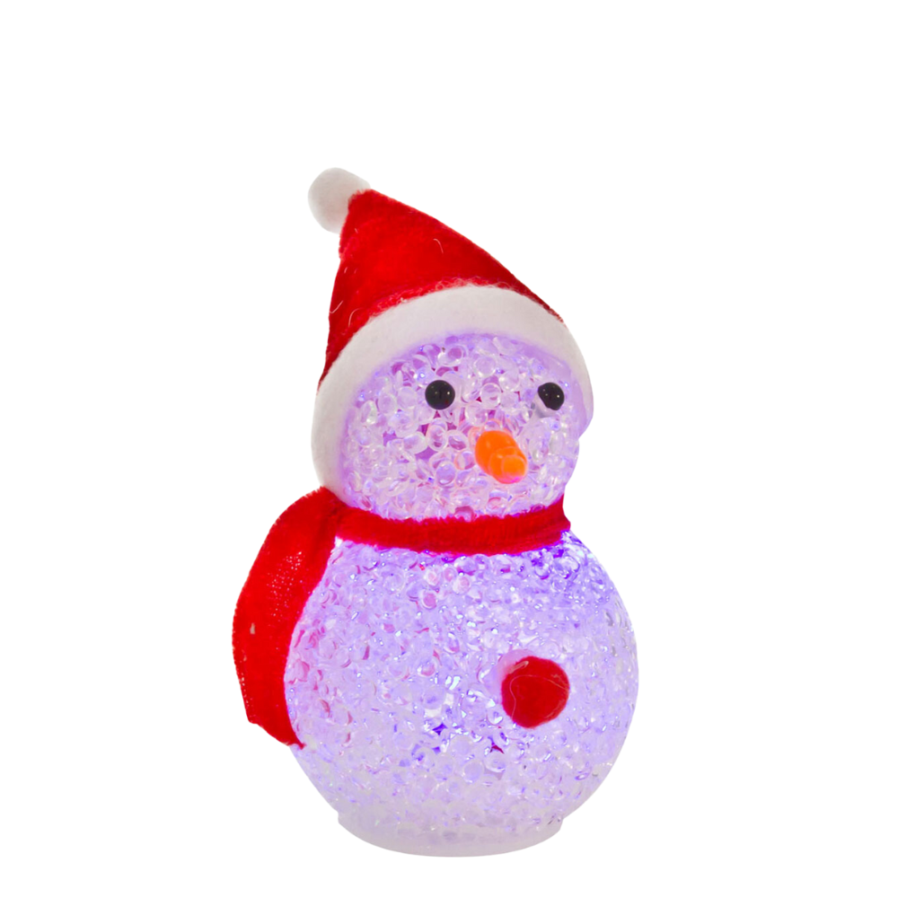 Sneeuwpop Multi LED - 10 cm