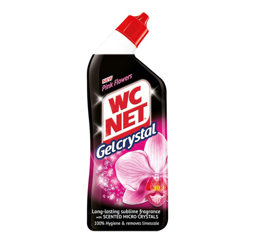 WC Net Gelcrystal Pink Flowers Toiletreiniger -  750ml