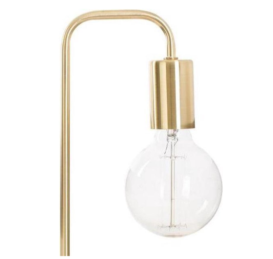 Tafellamp Goud  Metaal - Tafel verlichting - Leeslamp - Design - Met schakelaar en snoer - H45cm - E27
