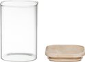 Voorraadpotten |  Glas met bamboe deksel |  0.5L - 1L | Set van 4 | Voorraadbussen | Stapelbaar  | Luchtdicht deksel