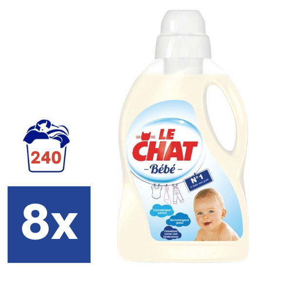 Le Chat  Baby Vloeibaar Wasmiddel- 8 x 30 (240 Wasbeurten)