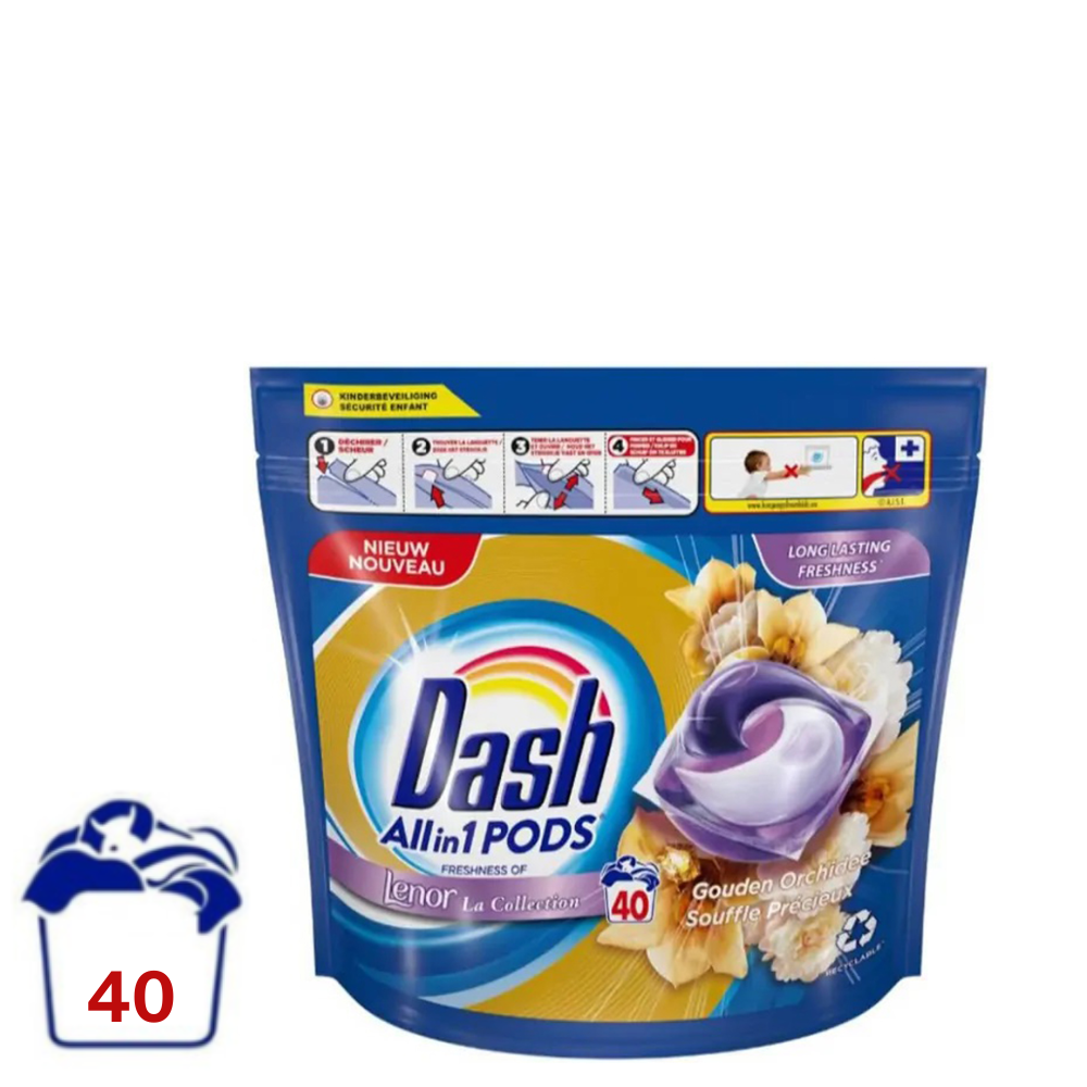 Dash All-in-1 Pods Gouden Orchidee - 40 pods