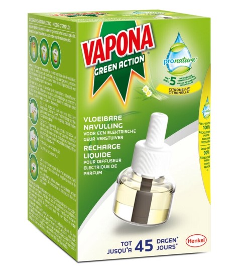 Vapona Green Action  Muggenbestrijding Navulling