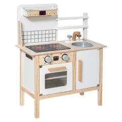 Speelgoed houten keuken | Imitatie spel | Speelgoedkeuken| Kinderkeuken | Uitgerust met een oven, een gootsteen en kookplaten | 1 Stuk
