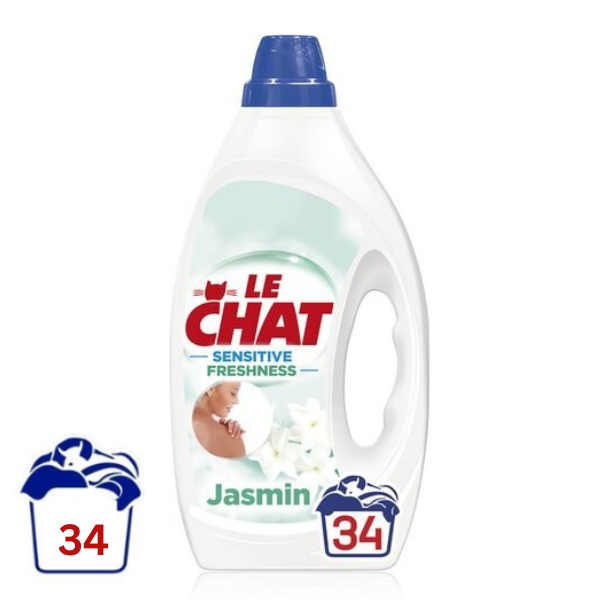 Le Chat Sensitive Jasmijn Vloeibaar wasmiddel -  1.7 l (34 Wasbeurten)