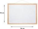 Krijtbord met Whiteboard magnetisch | 2- in -1  | Twee zijden | Met ophangsysteem | 76x54cm