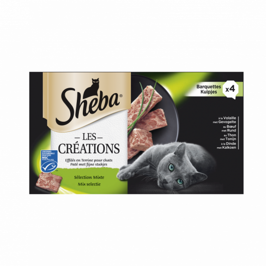 Sheba Les Creations Vis & Vlees - 4 x 85 g