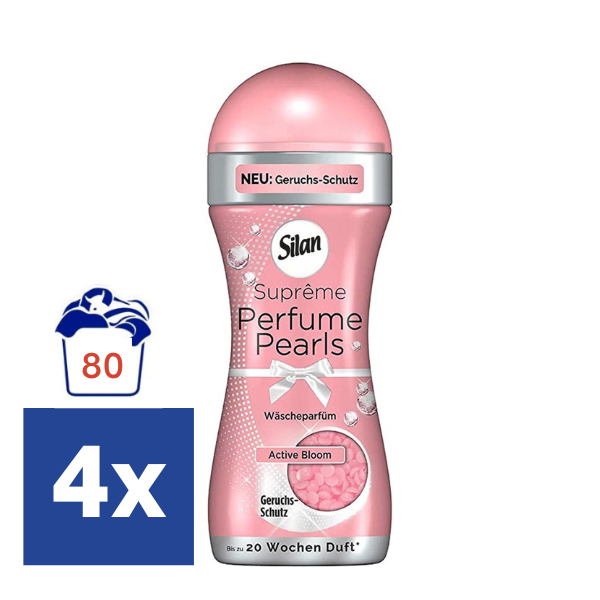 Silan Suprême Perfume Pearls Geurparels Active Bloom - 4 x 260 gram (80 Wasbeurten)